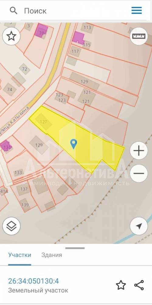Ставропольский край, Кисловодск, Бермамыт, Катыхина ул.; Участок на участке 27,30 сот.