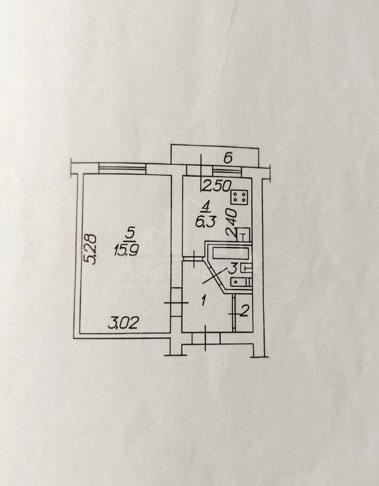 Ставропольский край, Кисловодск, Минутка, Калинина ул.; Квартира 29,50м² 1/5 эт.